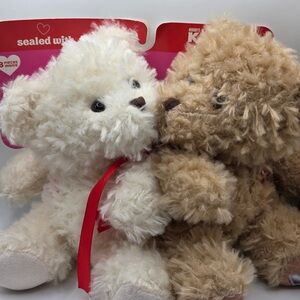 Hershey's Kisses Valentine's Day Plush Teddy Bear Set - 2 Bears - New with Tags